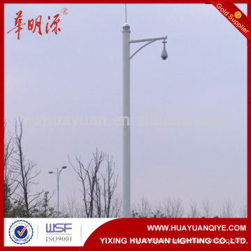 Outdoor steel camera mounting pole